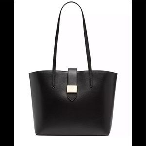 DKNY Lyla Leather Tote with Silver Hardware NWT